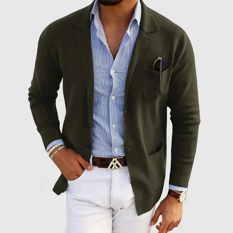 NEVANA | GEBREIDE BLAZER VOOR HEREN