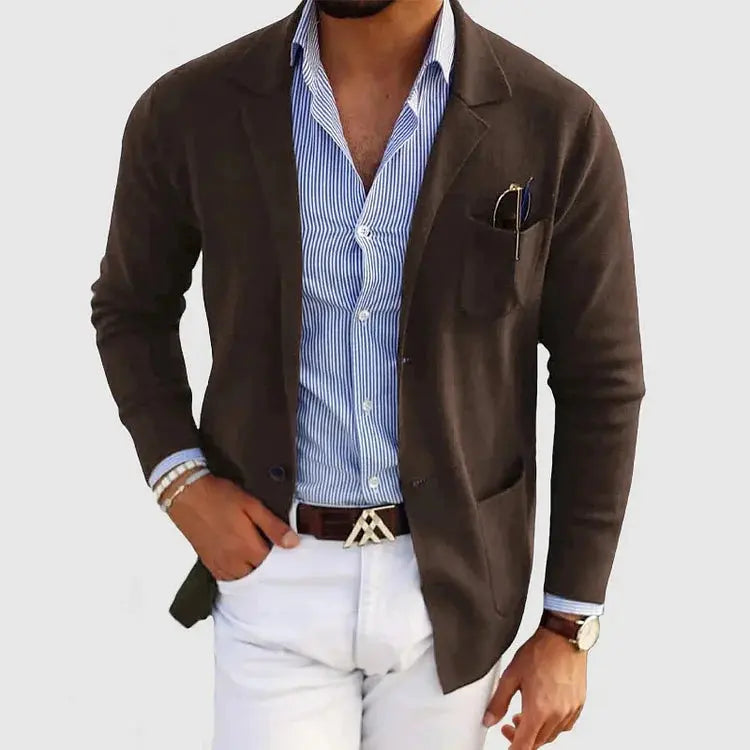 NEVANA | GEBREIDE BLAZER VOOR HEREN