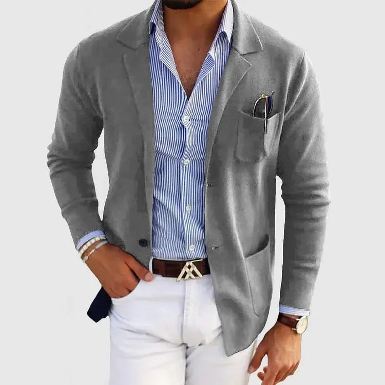 NEVANA | GEBREIDE BLAZER VOOR HEREN