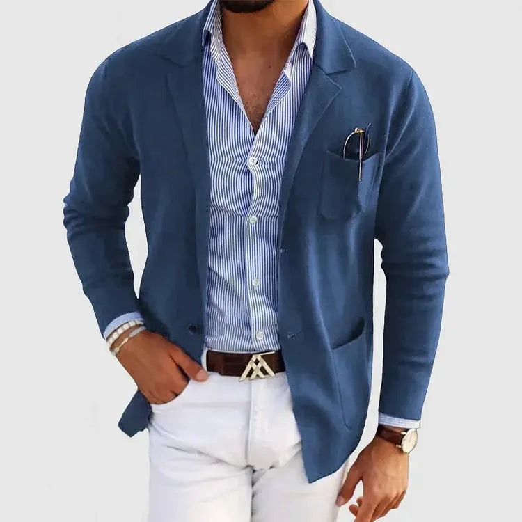 NEVANA | GEBREIDE BLAZER VOOR HEREN