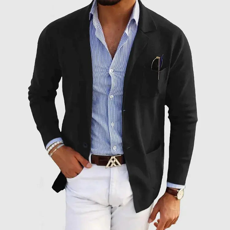 NEVANA | GEBREIDE BLAZER VOOR HEREN