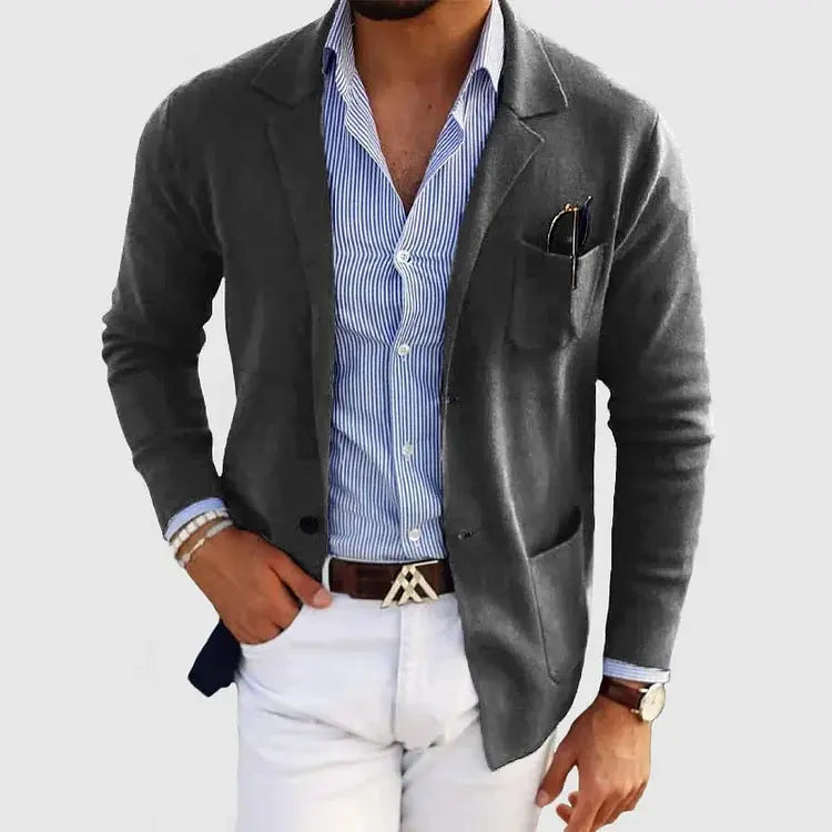 NEVANA | GEBREIDE BLAZER VOOR HEREN