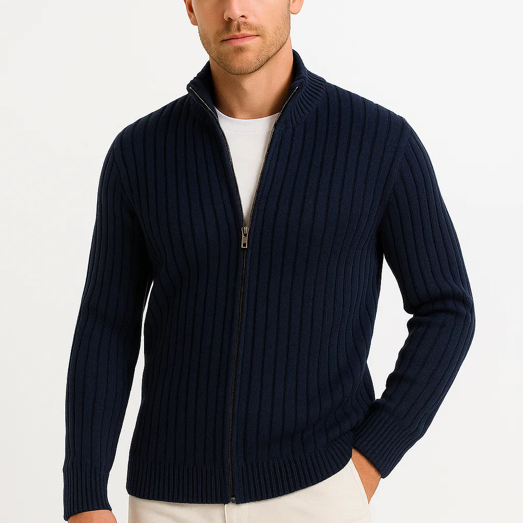 NEVANA | CLASSIC GERIBBELDE CARDIGAN VOOR HEREN