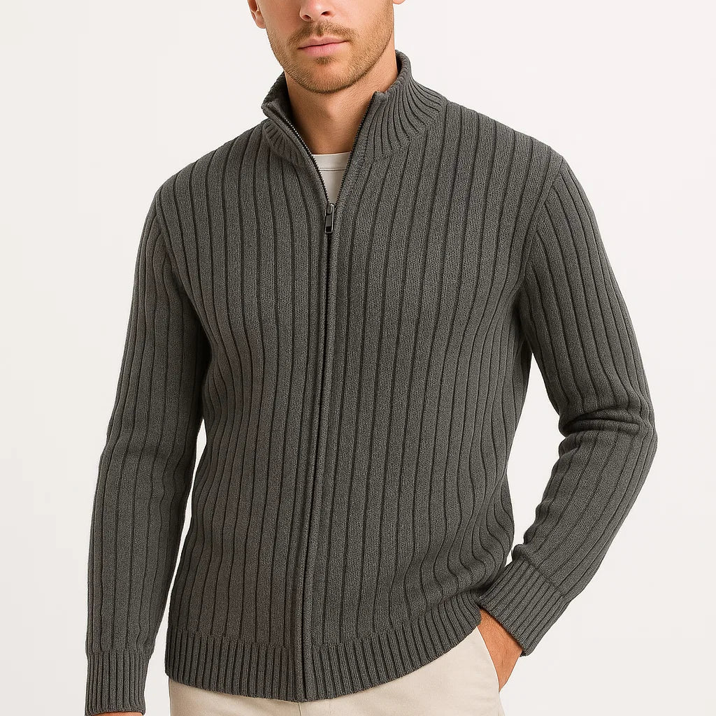 NEVANA | CLASSIC GERIBBELDE CARDIGAN VOOR HEREN