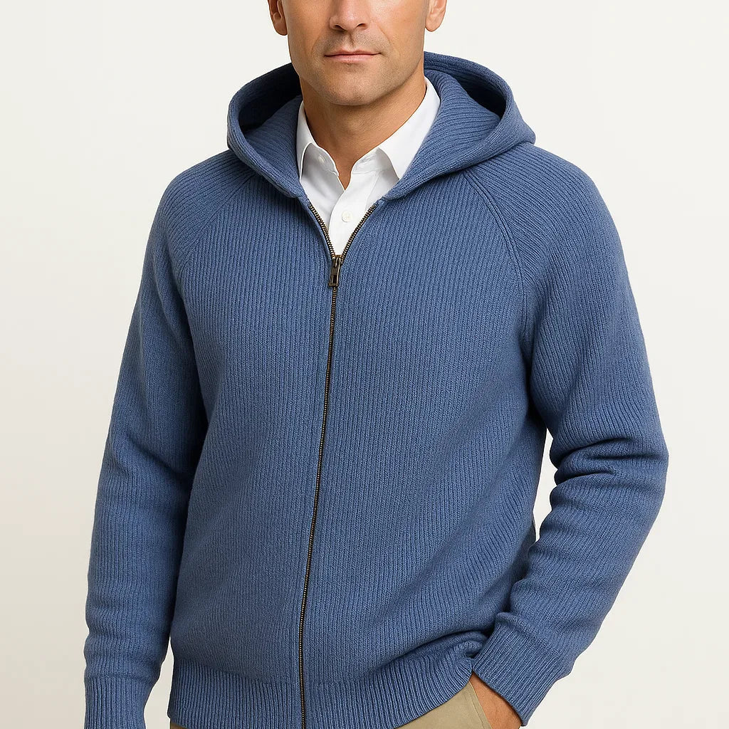 NEVANA | MERINOWOL CARDIGAN MET CAPUCHON VOOR HEREN