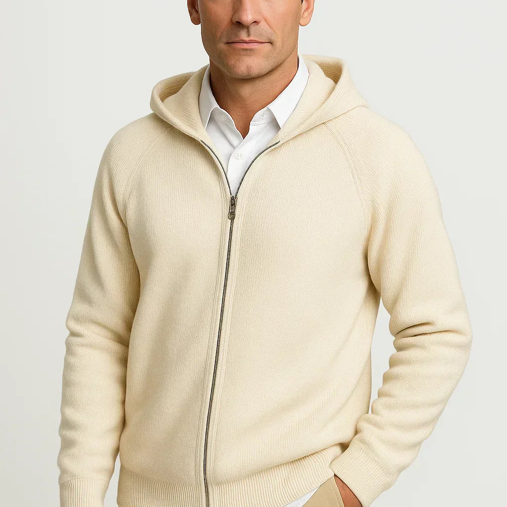 NEVANA | MERINOWOL CARDIGAN MET CAPUCHON VOOR HEREN